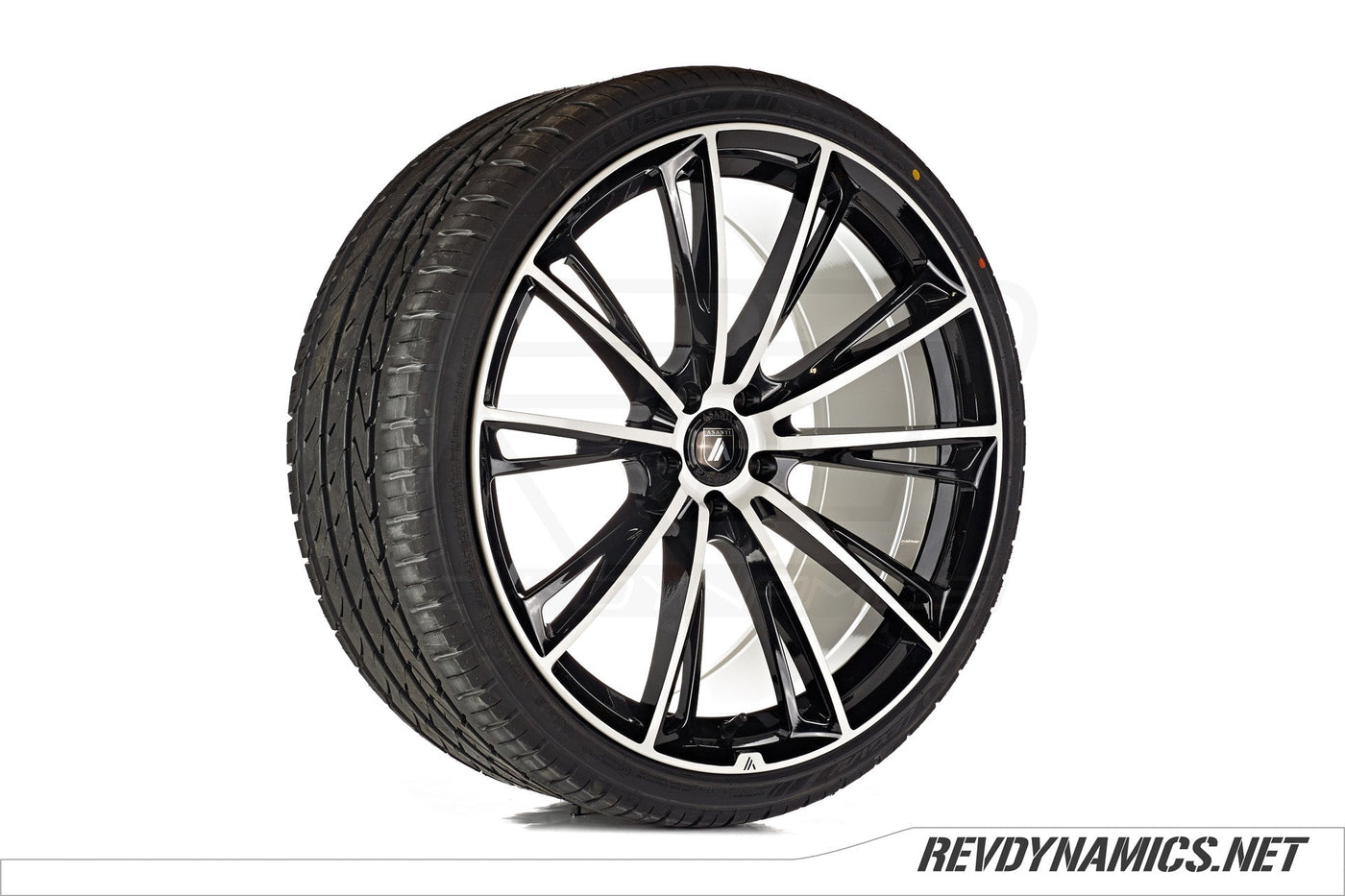 Asanti 22" Wheel with Lexani Tire custom painted in Black and White