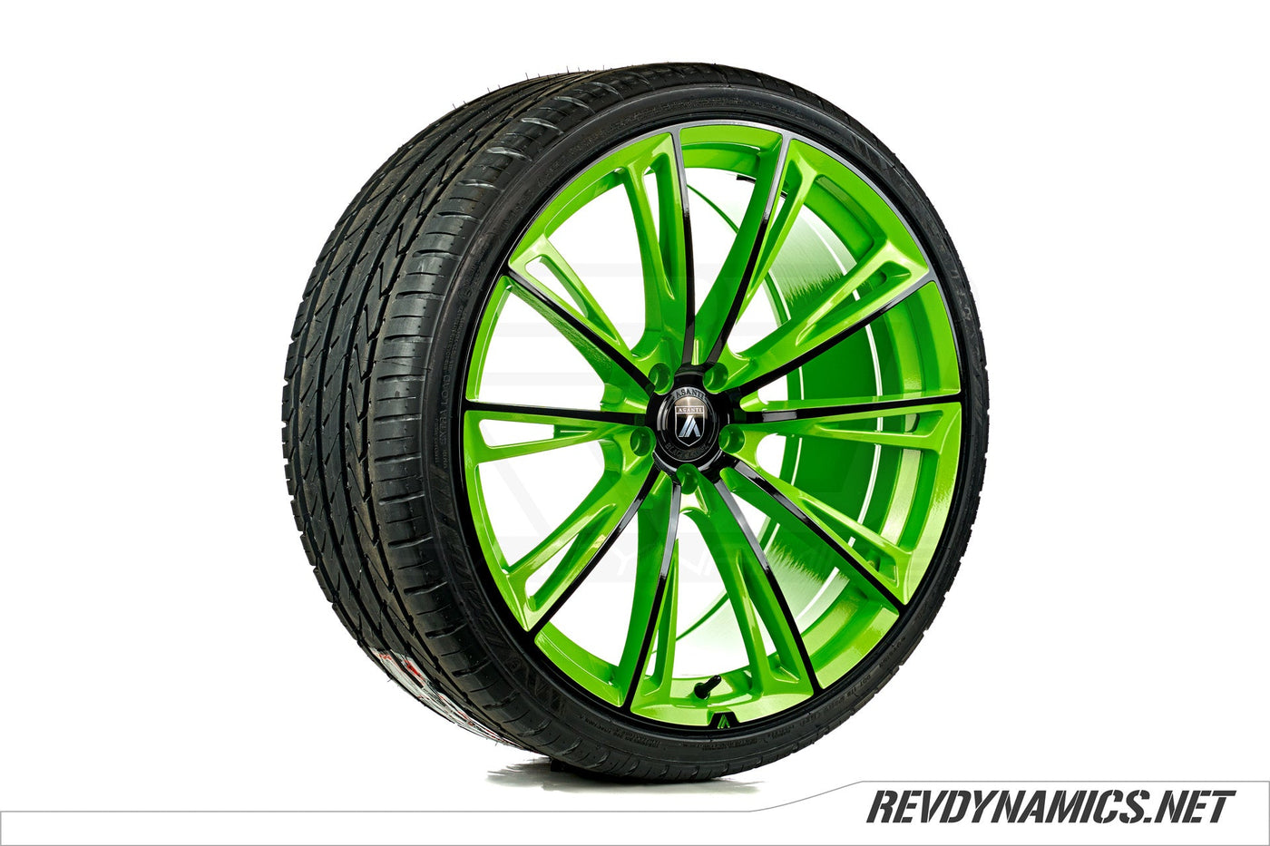 Asanti ABL-30 22" Rim Powdercoated Liquid Lime and Black Polaris Slingshot colors