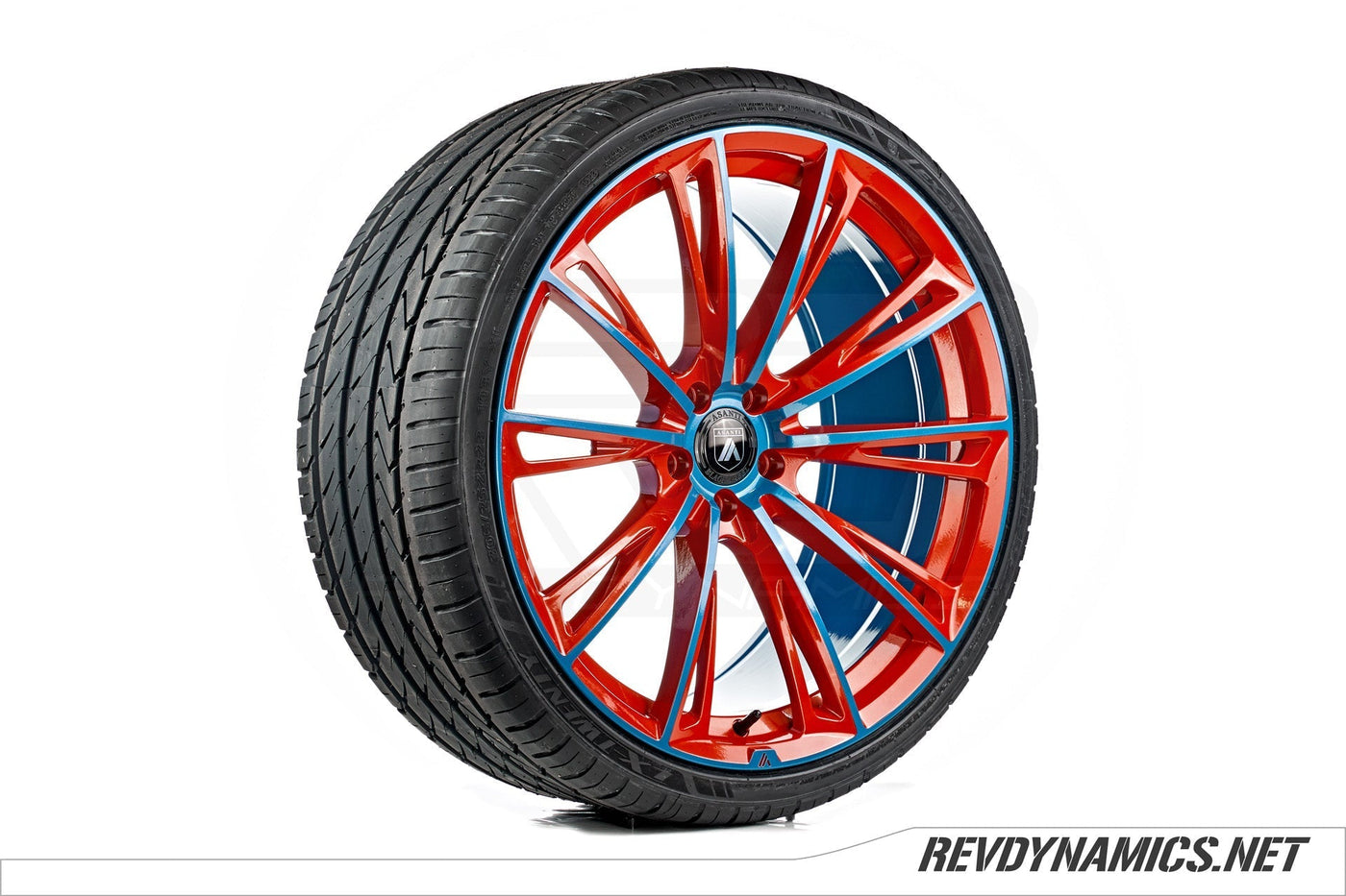 Asanti ABL-30 22" Rim Powdercoated Red Pearl and Pacific Teal Polaris Slingshot colors