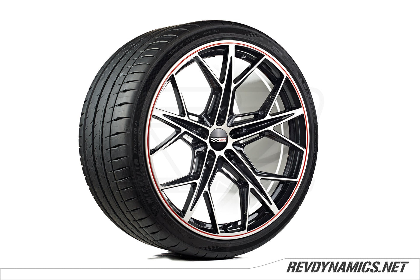Cray Hammerhead 21" Rim Powdercoated Arctic White, Carbon Flash, Torch Red Corvette C8 colors