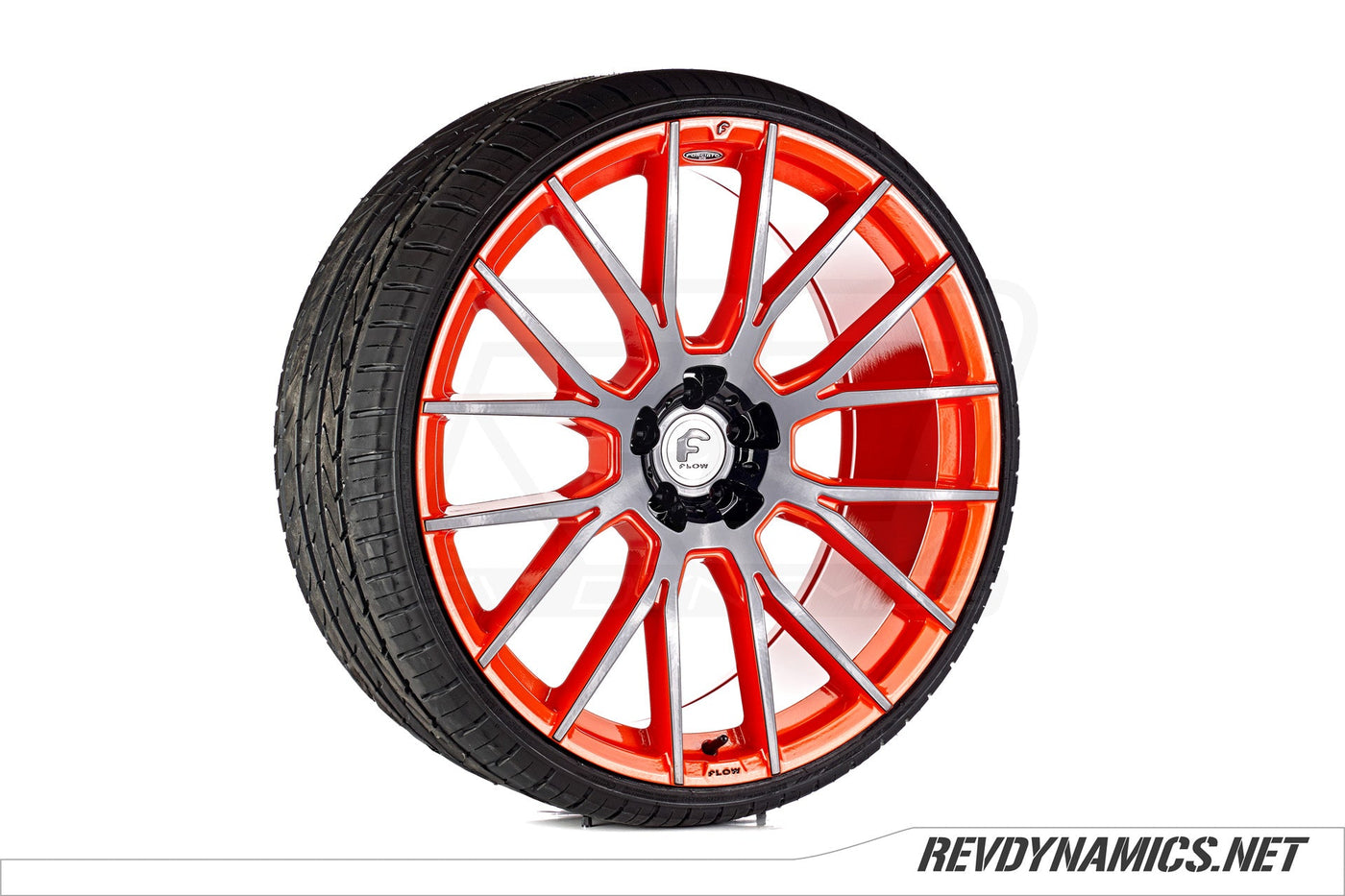 Forgiato Flow 001 Custom Finished | Orange Madness and Black