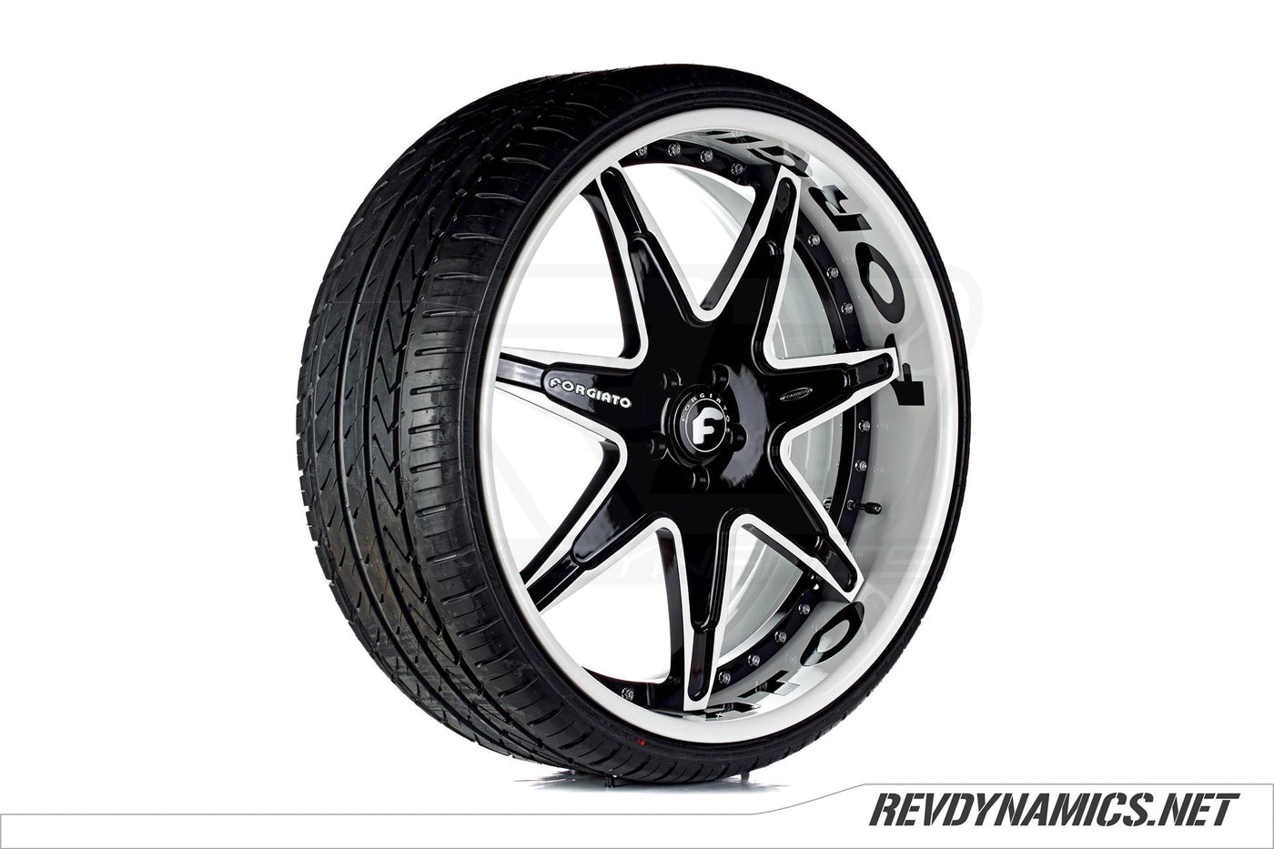 Forgiato Integliato 24" Rim Powdercoated White and Black Polaris Slingshot colors