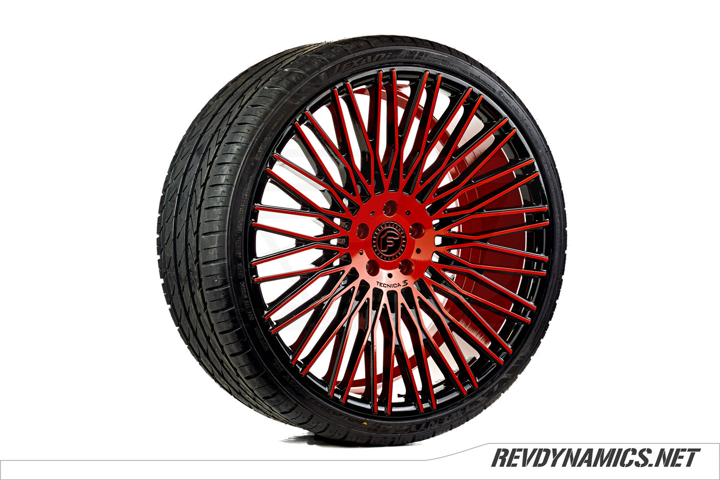 Forgiato Tec S3 22" Rim Powdercoated Red Pearl and Black Polaris Slingshot colors