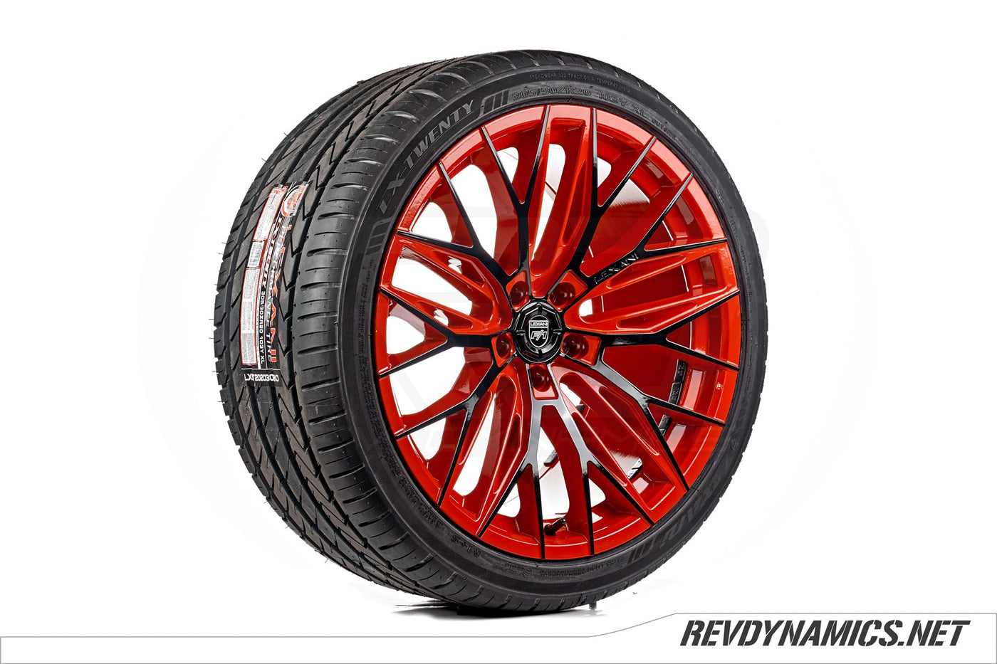 Lexani Aries 20" Rim Powdercoated Indy Red and Black Polaris Slingshot colors