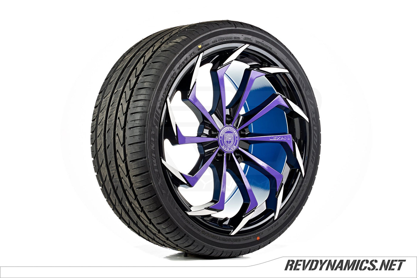 Lexani Static 20" Rim Powdercoated Miami Blue Black Sinbad Purple White Polaris Slingshot colors