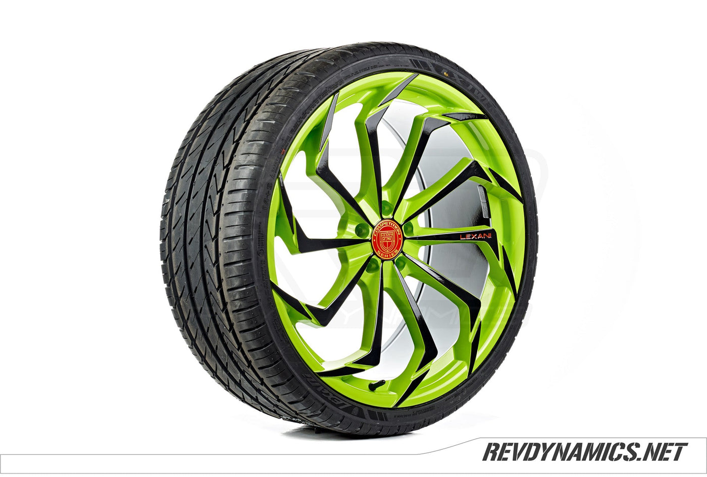 Lexani Static 22" Rim Powdercoated Neon Fade, Black, and Red Pearl Polaris Slingshot colors