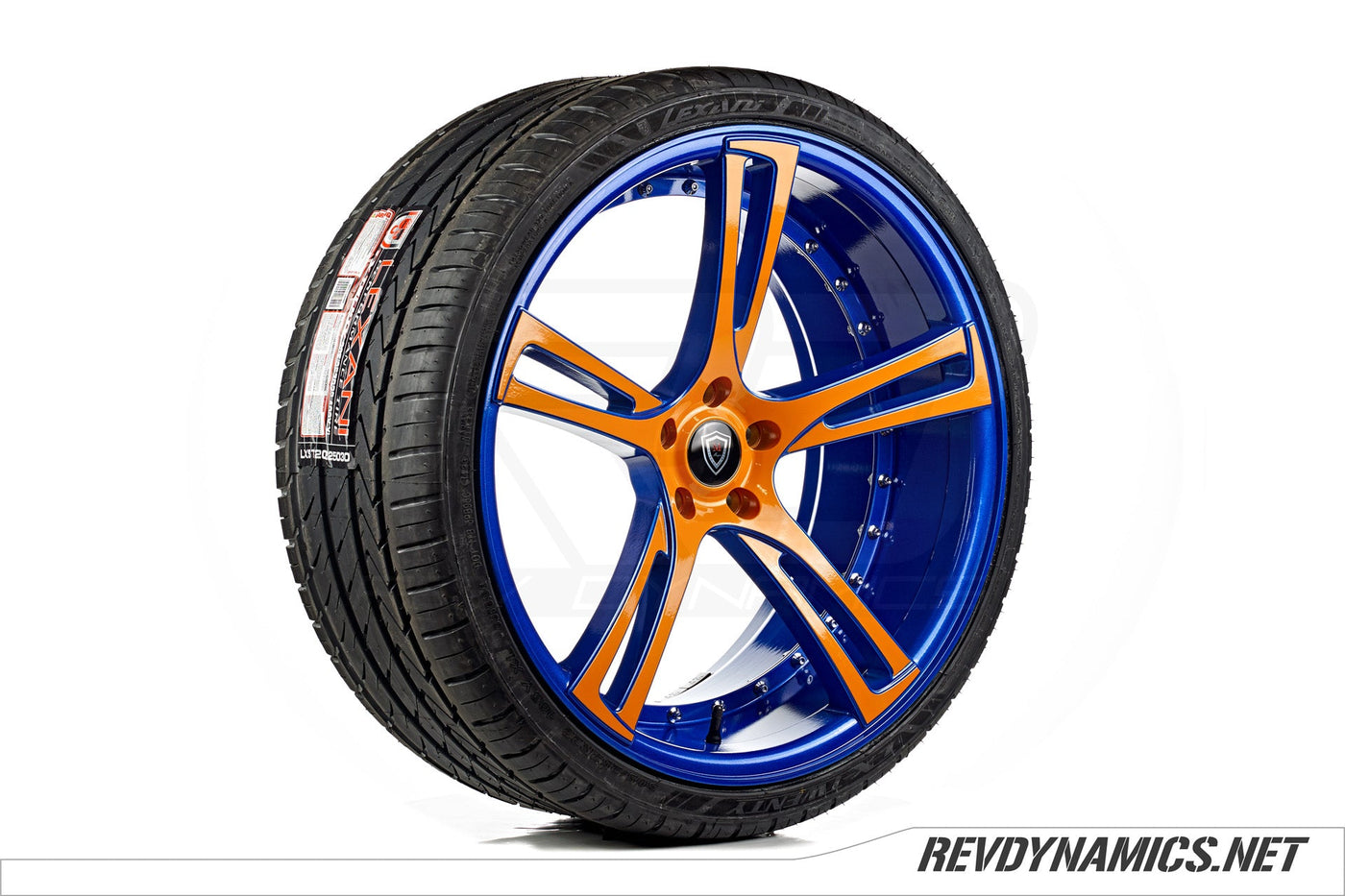 Marquee M3247 22" Rim Powdercoated Stealth Blue and Sunrise OrangePolaris Slingshot colors