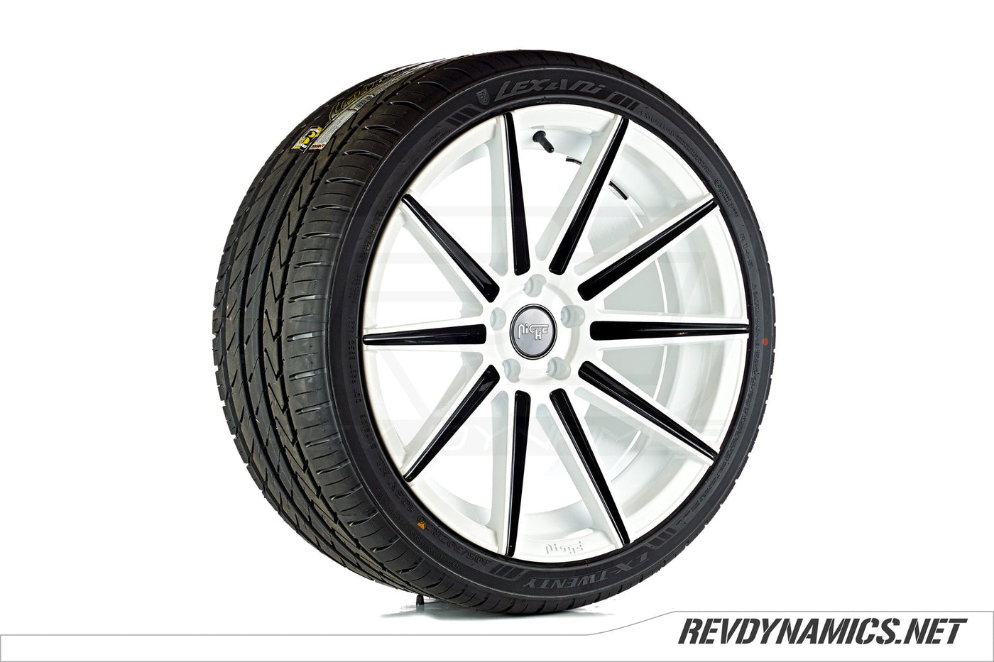 Niche Tifosi 20" Rim Powdercoated Black and White Polaris Slingshot colors