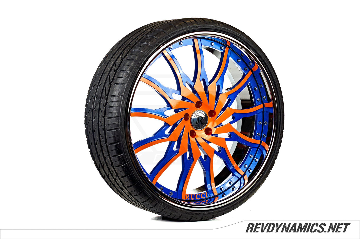 Rucci Dusse 24" Wheel in Stealth Blue and Sunrise Orange