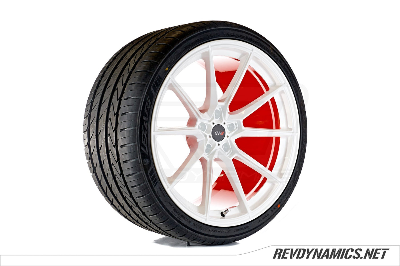 Savini SV-F1 20" Rim Powdercoated Indy Red and White Polaris Slingshot colors
