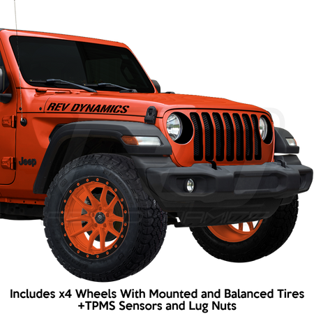Fuel Rebel-5 Jeep Wrangler JL 20" Wheel and 35" Tire Package - Rev Dynamics