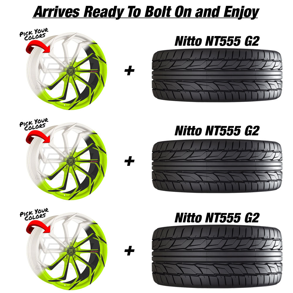 Lexani Static wheel designer custom nitto nt555g2 tire and wheel package