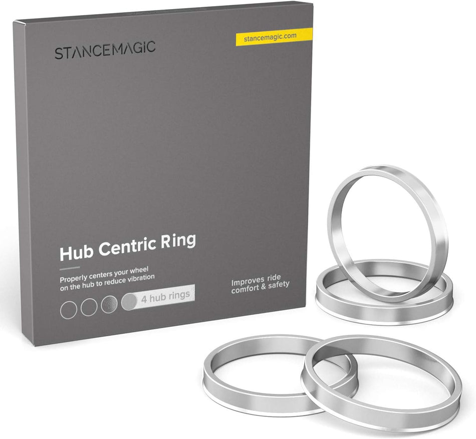 Hubcentric Rings (Pack of 4) - 66.9mm ID to 74.1mm OD - Corvette C8