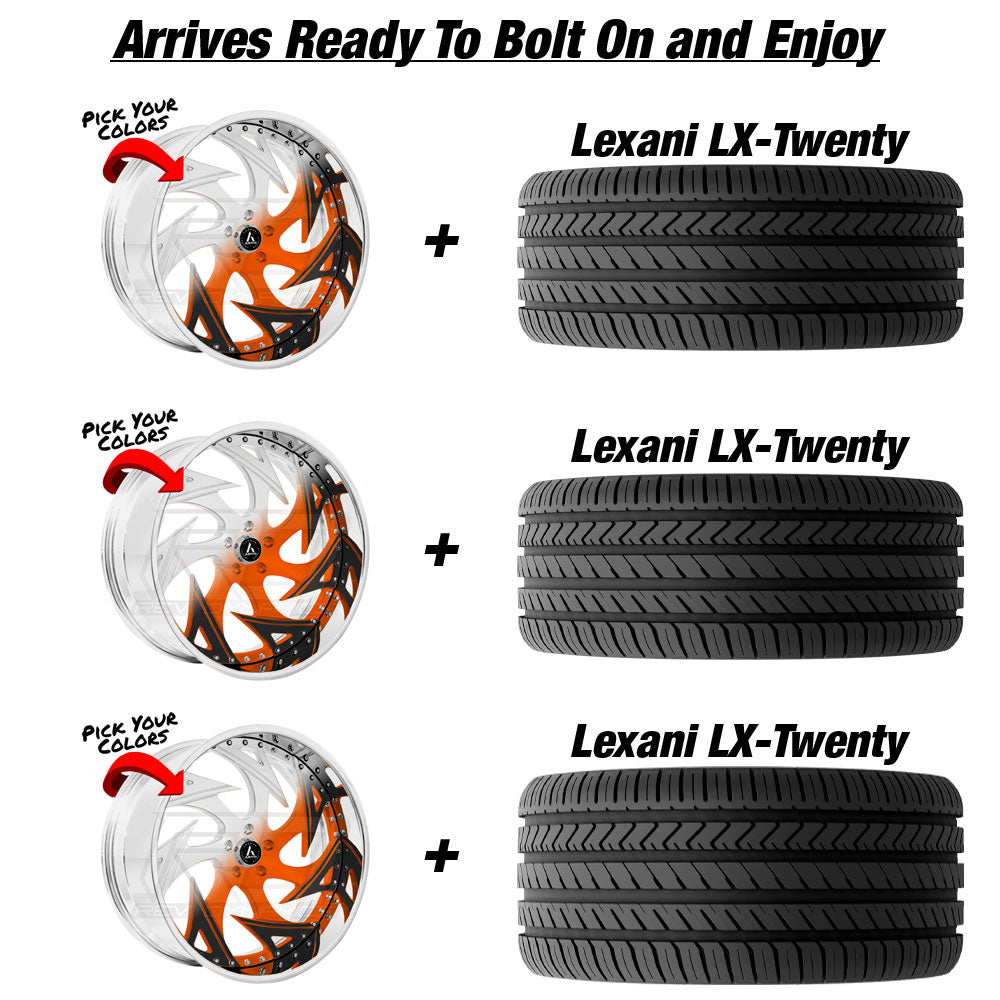 Polaris Slingshot Artis Atomic Custom Finish Wheel and Tire Package