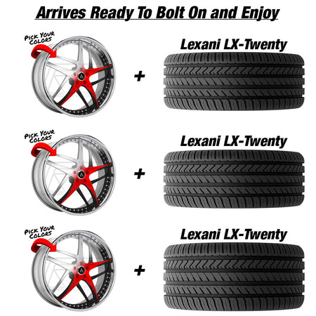 Polaris Slingshot Artis Bavaria Custom Finish Wheel and Tire Package