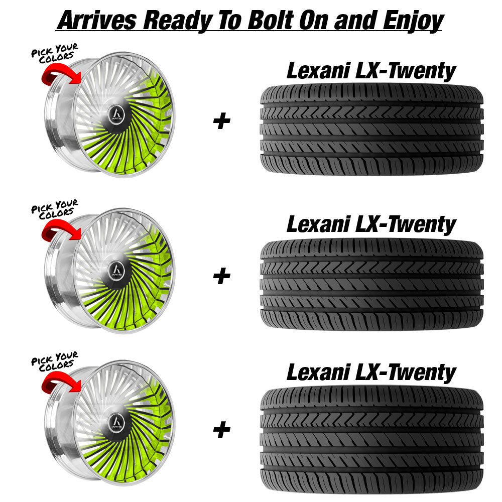 Polaris Slingshot Artis Juicy Custom Finish Wheel and Tire Package