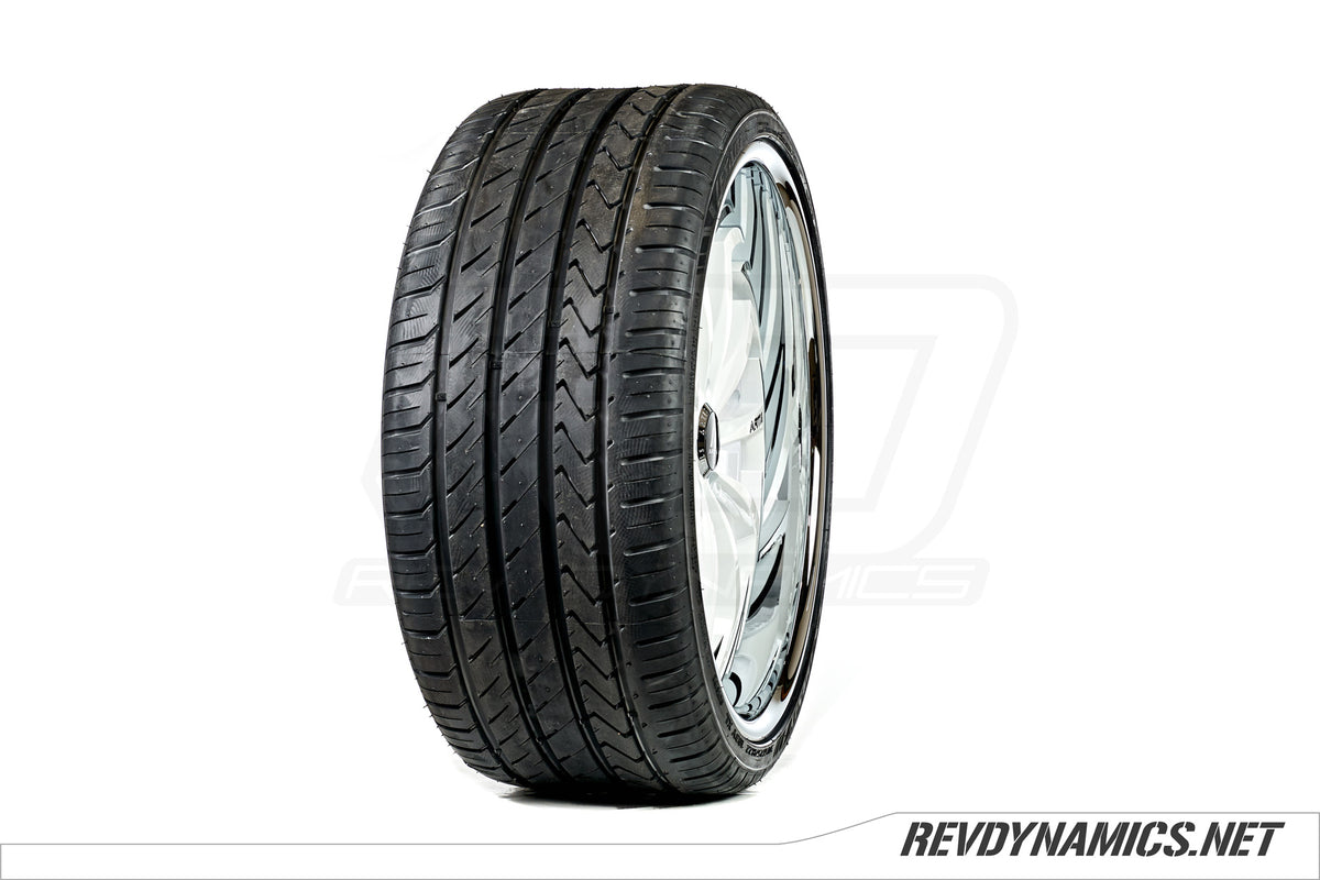 Artis Royal Wheel in Chrome White and Black with 305 rear Tire