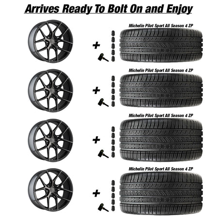 Avant Garde M580R Dark Graphite Metallic Corvette C8 Michelin Pilot Sport 4 All Season ZP Wheel and Tire Package