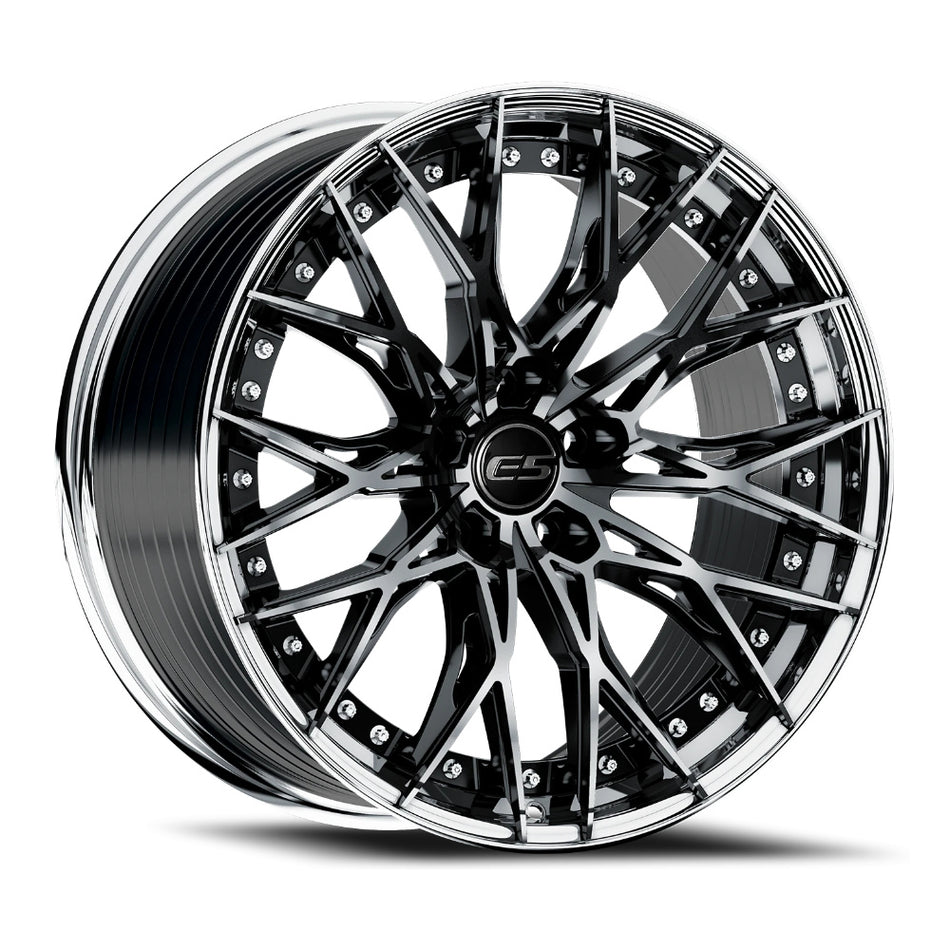 E5 Sebring 2P C8 Corvette Z06 20x10" Front 21x13" Rear Wheel and Tire Package - Gloss Black w/Polished Lip