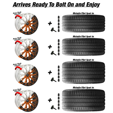 C8 Z06 E-Ray ALT Forged ALT10R 20in wheel and Michelin Pilot Sport 4S ZP tire package