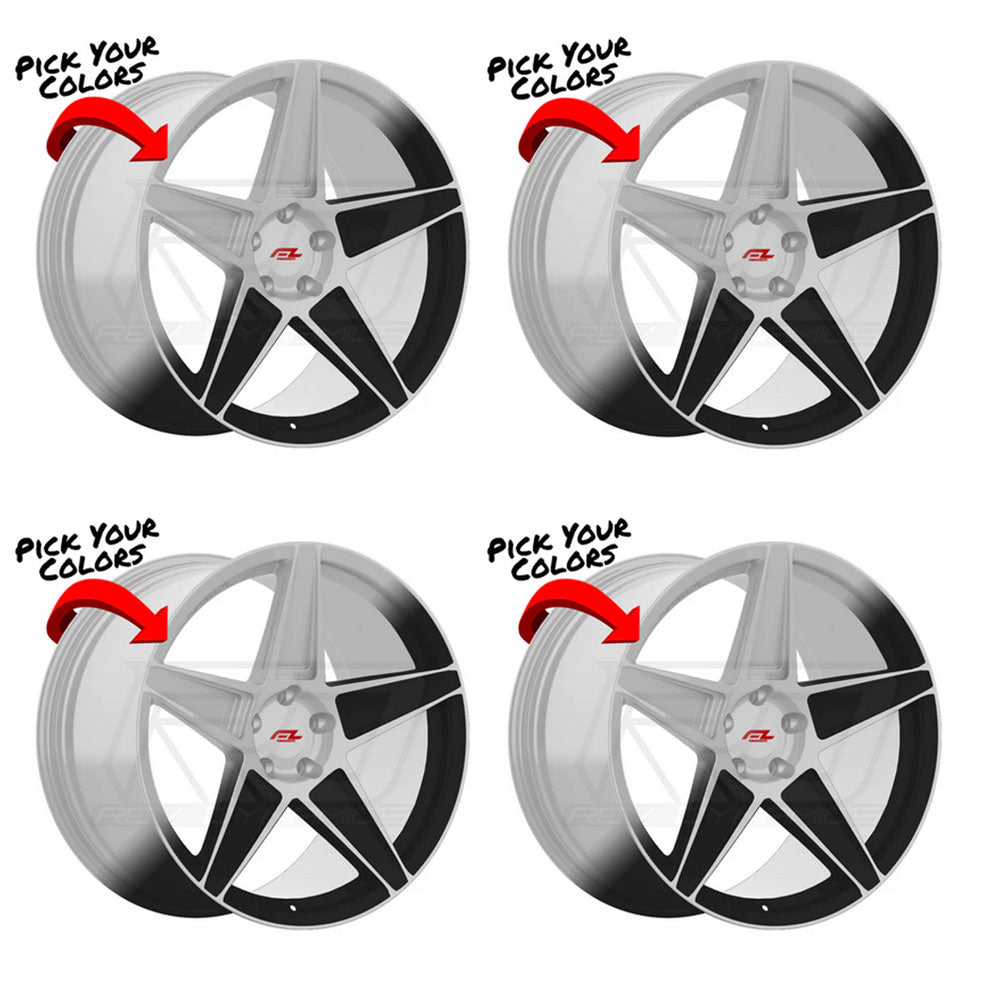 C8 Z06 E-Ray Renzo Forgedlite MC3 Custom Finish 20in wheel package