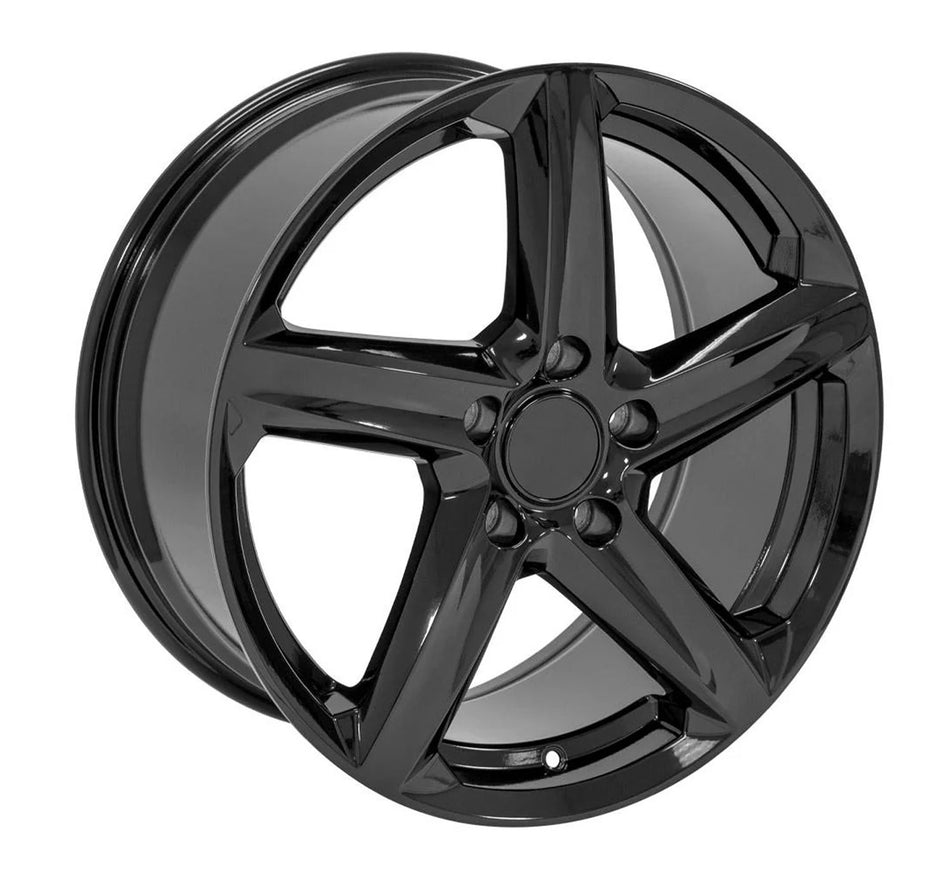 C7 Corvette five spoke Wheels in gloss black oem style by Rev Dynamics