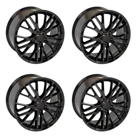 Chevy Corvette C7 Stingray OE Wheels CV22 Gloss Black 19in wheel package
