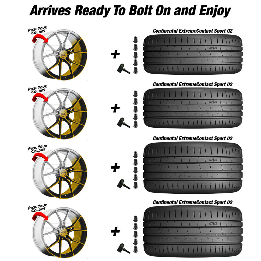 Chevy Corvette C7 Z06 E5 Daytona Custom Finish 19in wheel and Michelin Pilot Super Sport ZP tire package