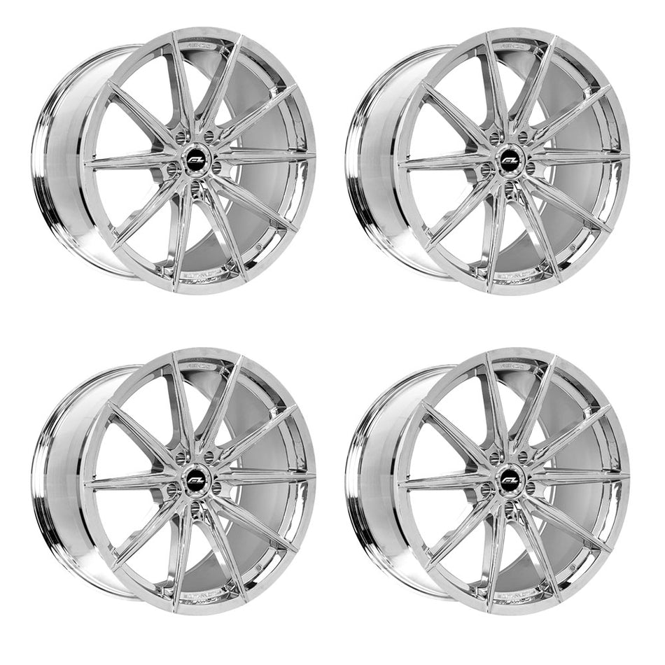 Forgedlite RFL-10 C8 Corvette 20" Front 20" Rear Wheel and Tire Package - Chrome