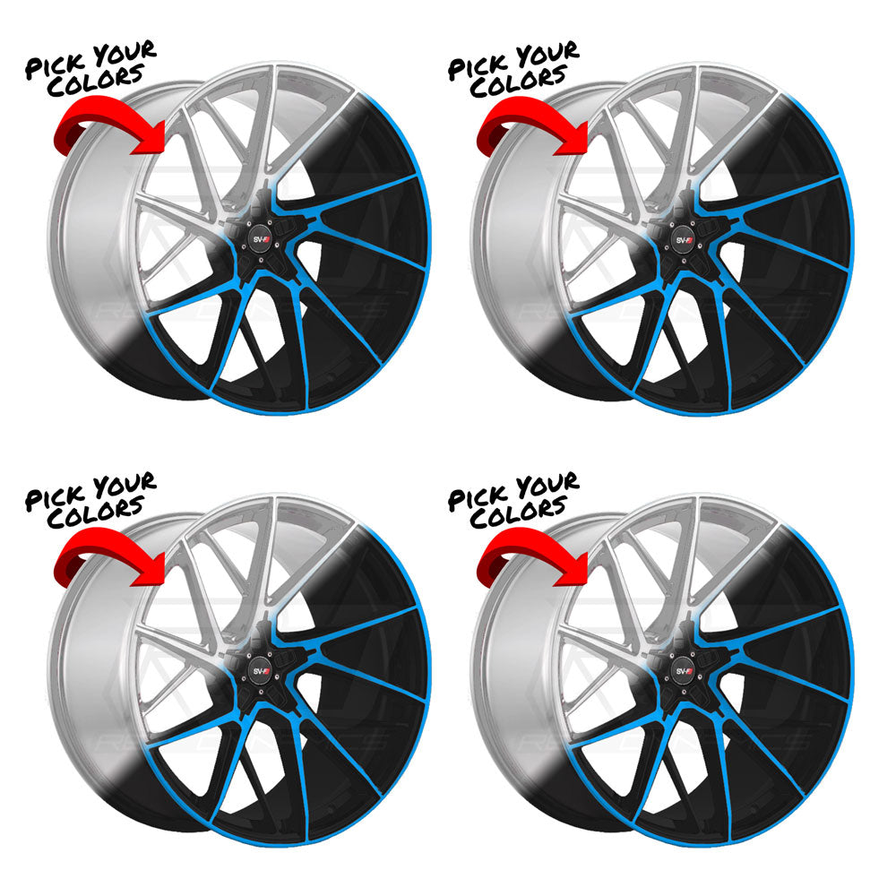 Chevy Corvette C8 Stingray Savini SV-F6 Custom Finish 20in wheel package