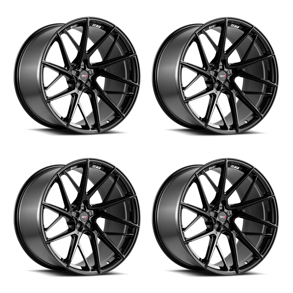 Chevy Corvette C8 Stingray Savini SV-F6 Gloss Black 20in wheel package