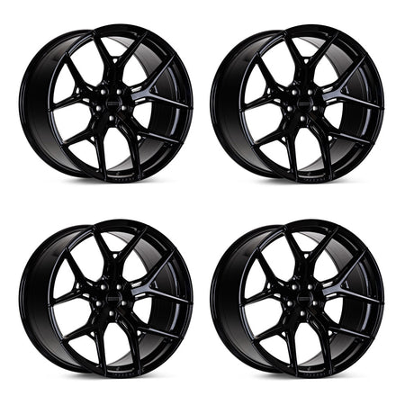 Chevy Corvette C8 Stingray Vossen HF-5 Gloss Black 20in wheel package