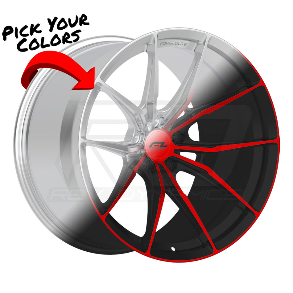 Forgedlite LC6 C8 Corvette ZR1 20x10" Front 21x13" Rear Wheel and Tire Package - Custom Finish