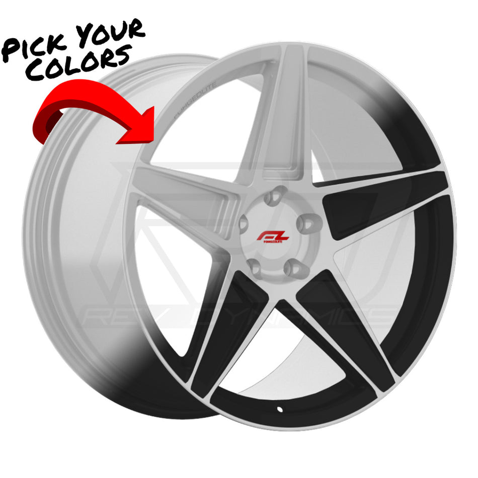 Forgedlite MC3 C8 Corvette ZR1 20x10" Front 21x13" Rear Wheel and Tire Package - Custom Finish