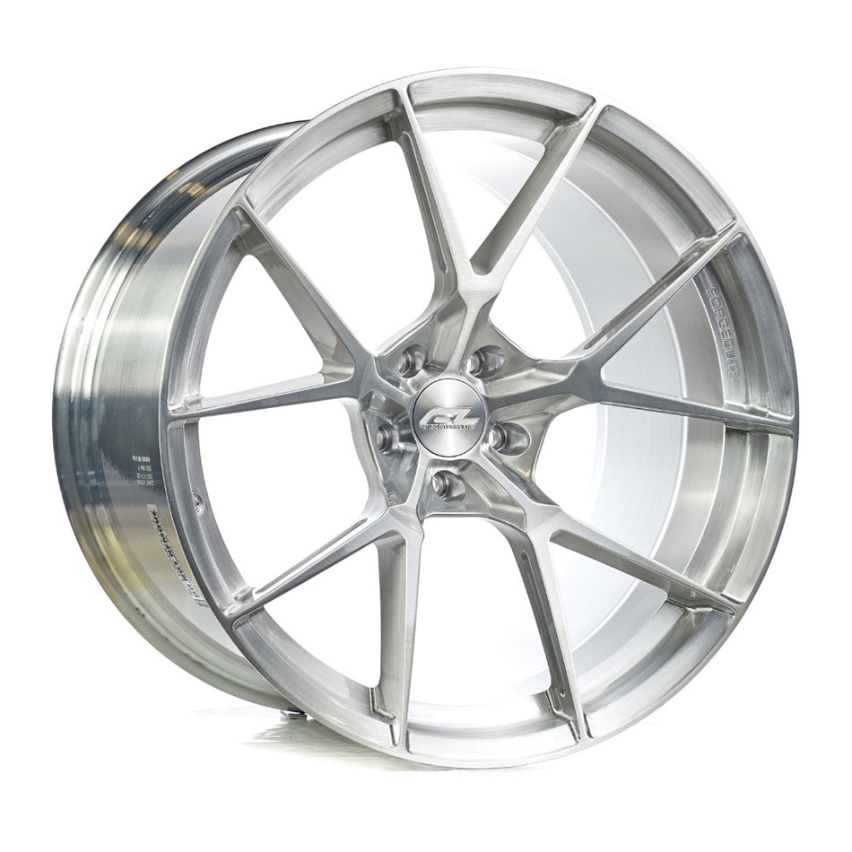 Forgedlite MC5 C8 Corvette ZR1 20x10" Front 21x13" Rear Wheel and Tire Package - Brushed Aluminum w/Clear