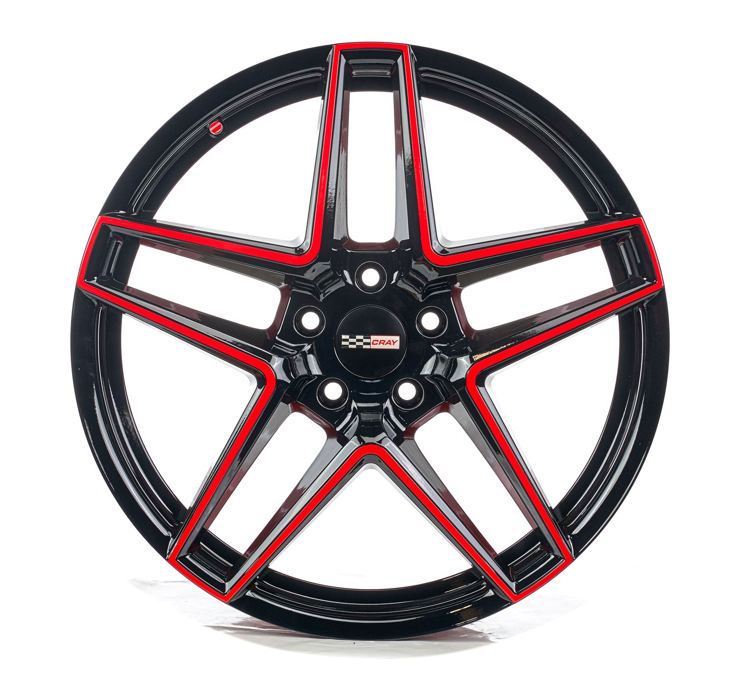 Corvette C8 Stingray Z51 Cray-Panthera-Torch-Red-and-Black-19in Wheel