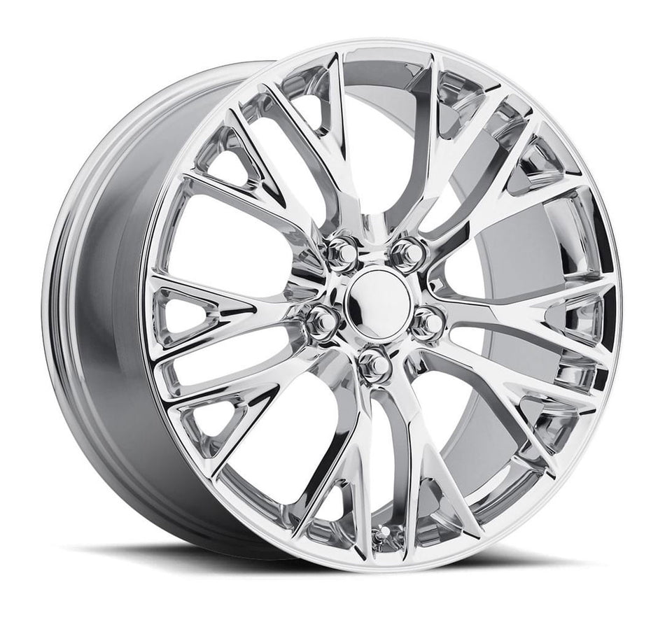 Factory Reproductions FR22 C7 Stingray Corvette 19" Front 20" Rear Wheel and Tire Package - Chrome