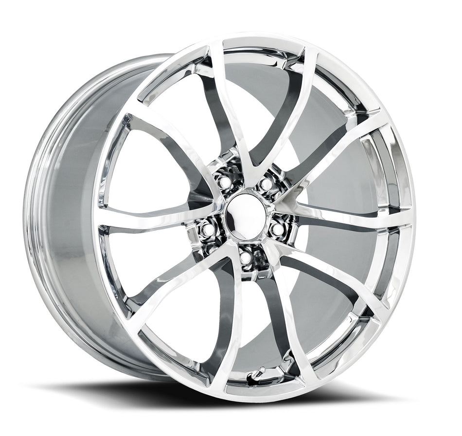Factory Reproductions FR25F C7 Z06 Corvette 19" Front 20" Rear Wheel and Tire Package - Chrome