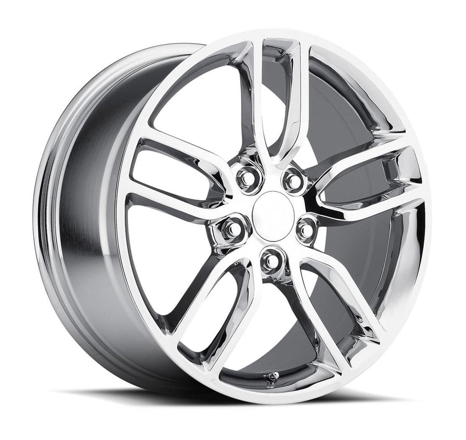 Factory Reproductions FR26 C7 Stingray Corvette 19" Front 20" Rear Wheel and Tire Package - Chrome