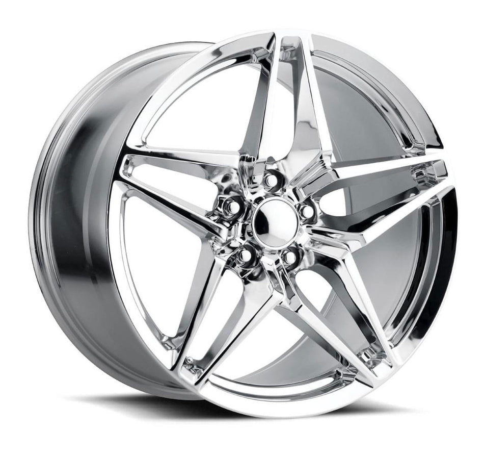 Factory Reproductions FR29 C7 Z06 Corvette 19" Front 20" Rear Wheel and Tire Package - Chrome