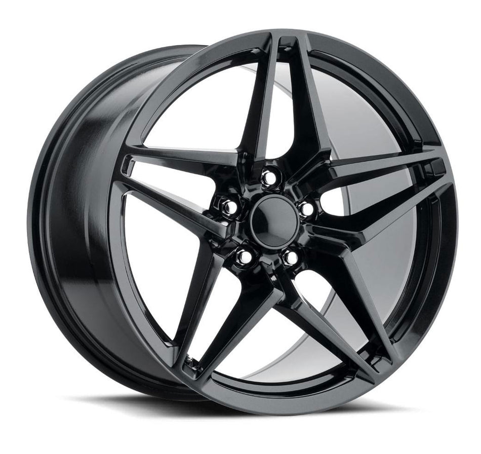 Factory Reproductions FR29 C7 Z06 Corvette 19" Front 20" Rear Wheel and Tire Package - Gloss Black