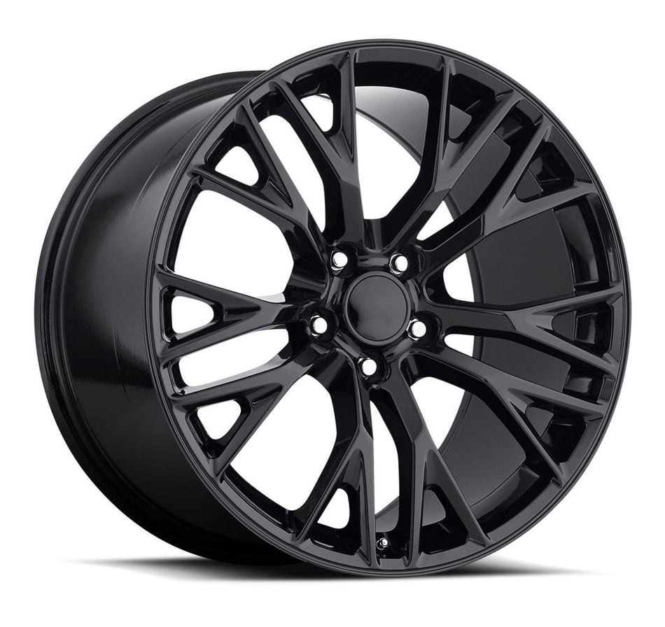 Factory Reproductions FR22 C7 Stingray Corvette 19" Front 20" Rear Wheel and Tire Package - Gloss Black