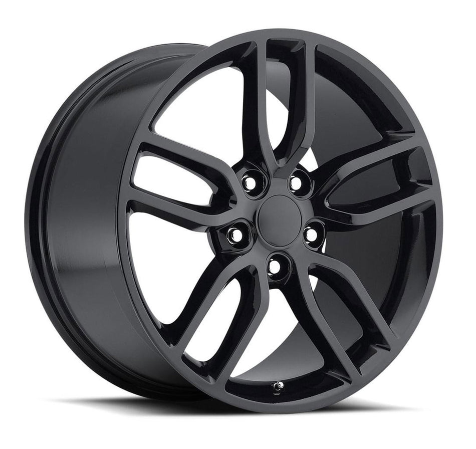 Factory Reproductions FR26 C7 Stingray Corvette 19" Front 20" Rear Wheel and Tire Package - Gloss Black