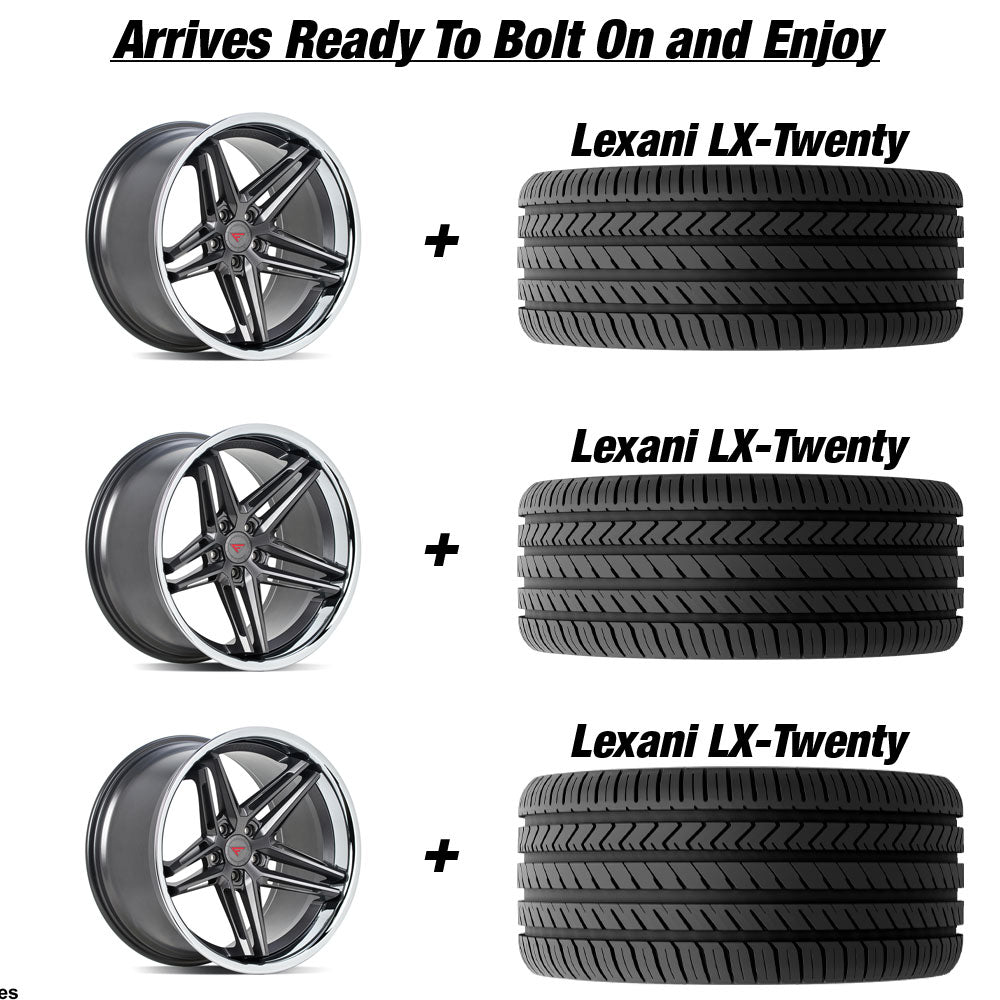 Polaris Slingshot Ferrada CM1 Matte Graphite Wheel and Tire Package