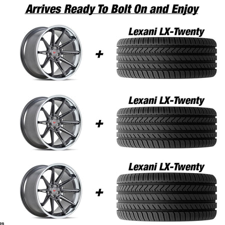 Polaris Slingshot Ferrada CM2 Matte Graphite Wheel and Tire Package