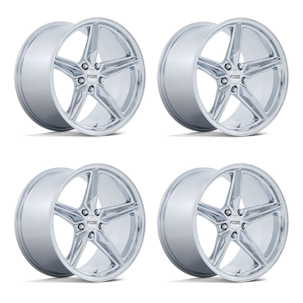 Foose CF8 Gloss Silver Corvette C8 Wheel Package