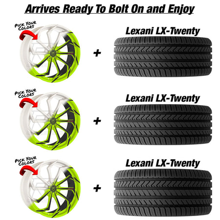 Lexani Static wheel designer custom LX-Twenty tire and wheel package