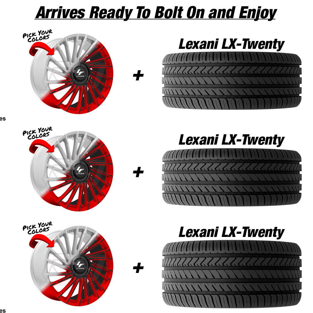 Polaris Slingshot Lexani Wraith XL Custom Finish Wheel and Tire Package