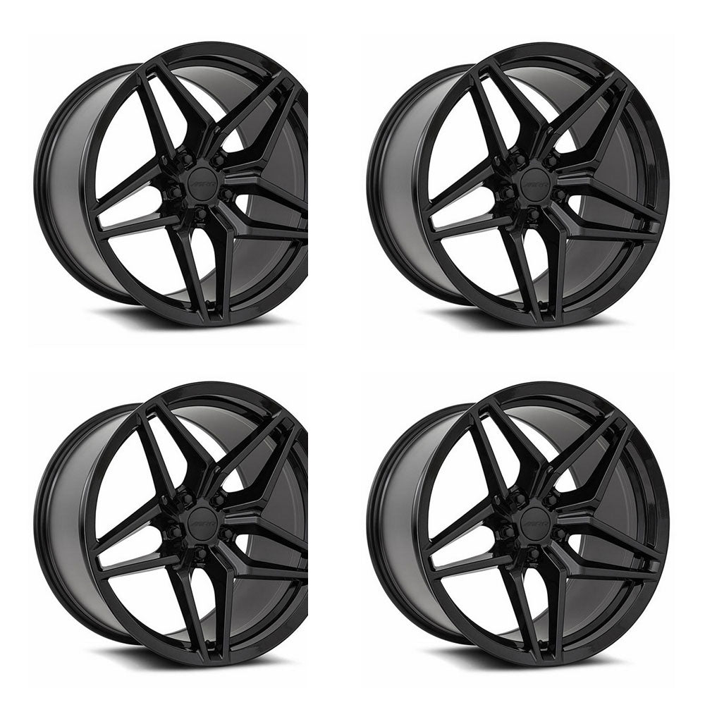 MRR M755 Gloss Black Corvette C8 Wheel Package