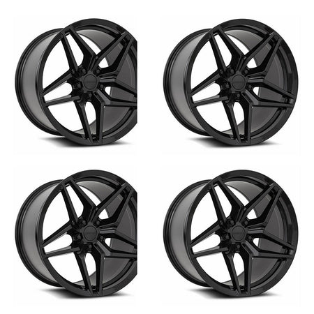 MRR M755 Gloss Black Corvette C8 Wheel Package